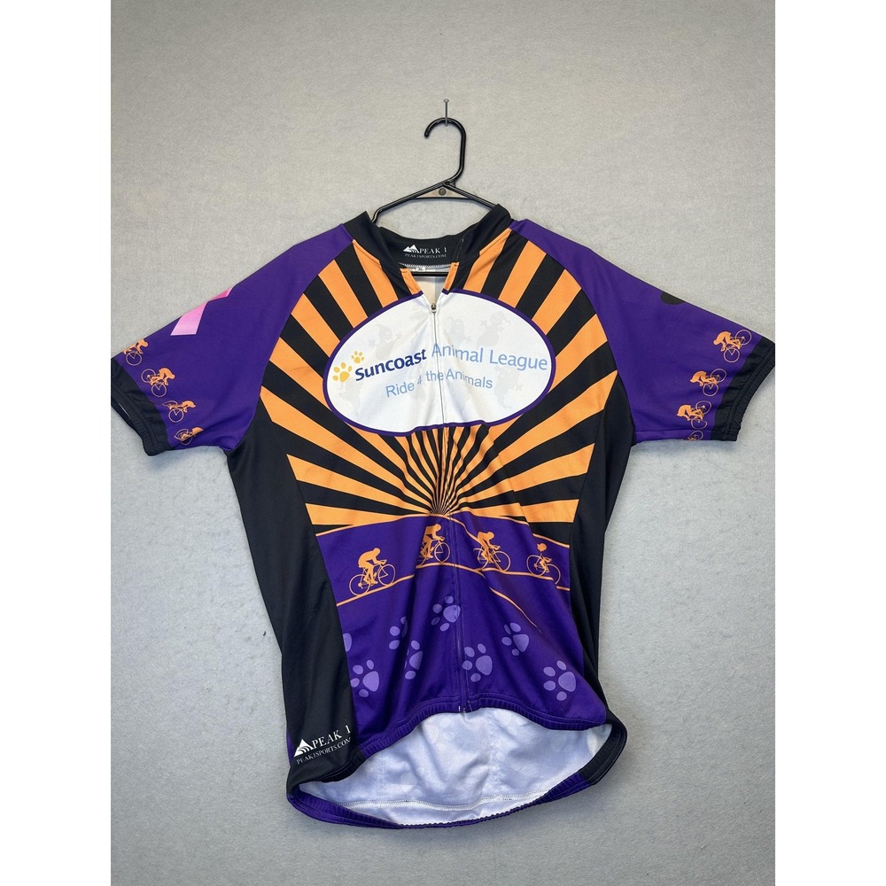Peak 1 Suncoast Animal League Cycling Jersey Mens Xl Ride Bike 2011 Event Shirt
